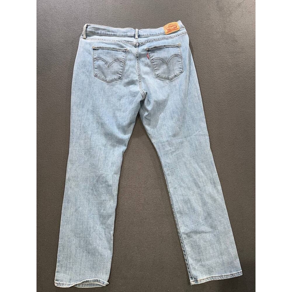 Levi's Classic Straight Jeans Womens 16 W Blue Light Wash Denim Stretch A010093 - Picture 6 of 11